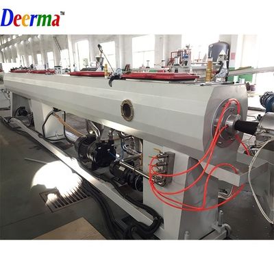 HDPE PP PE Plastic Pipe Machine Production Line With OMRON Temperature Controller And GUOMAO Reduction Gearbox