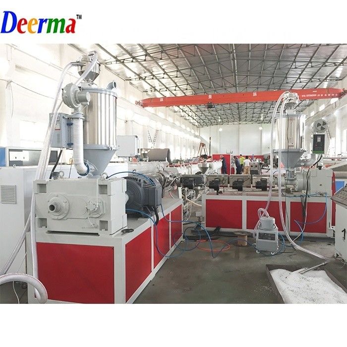 HDPE PP PE Plastic Pipe Machine Production Line With OMRON Temperature Controller And GUOMAO Reduction Gearbox